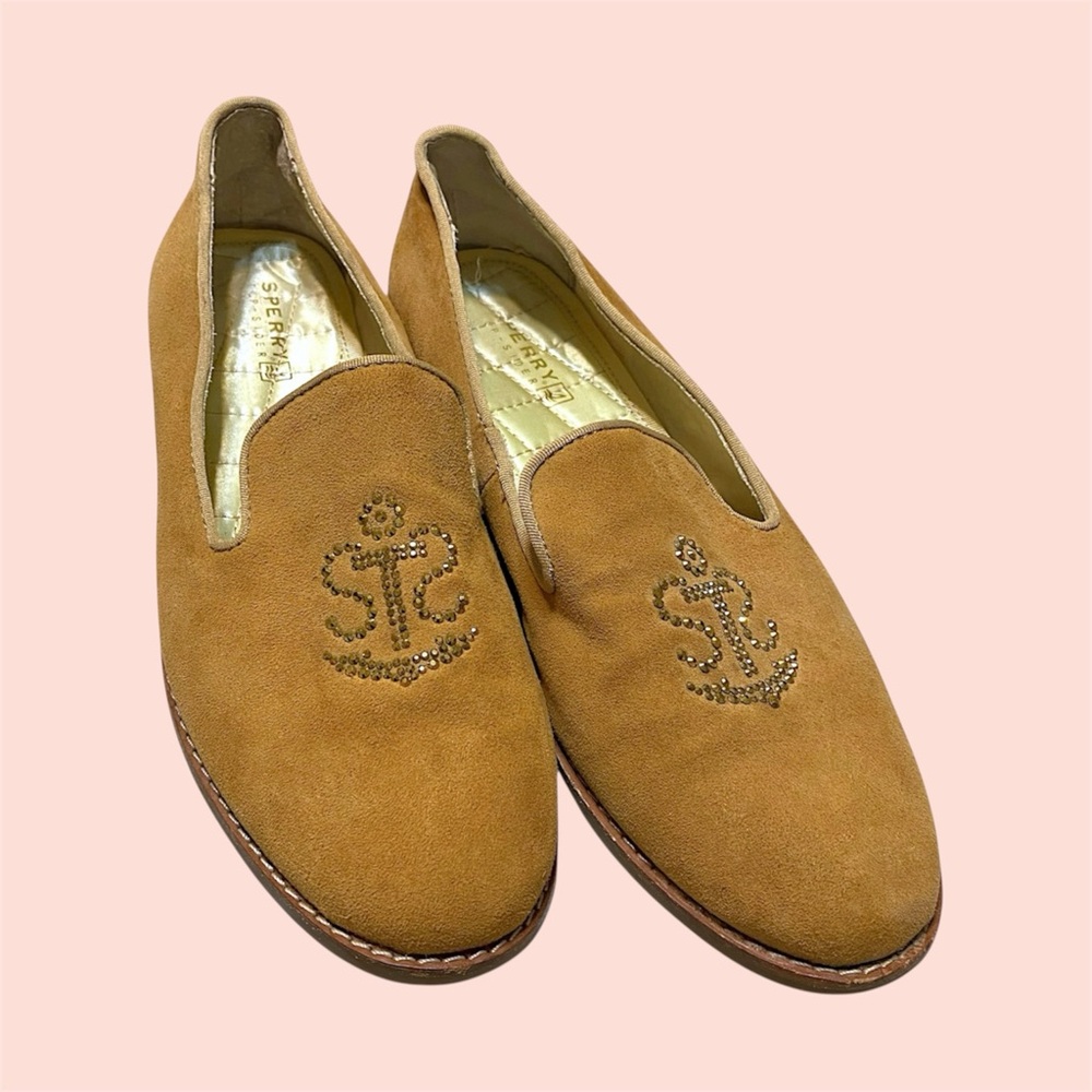 Sperry Pennington Rhinestone Suede Loafers